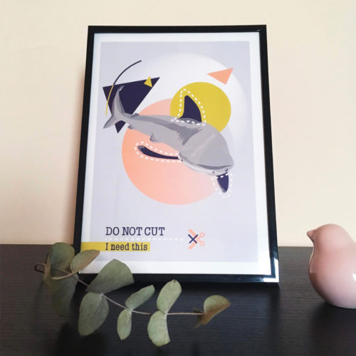 Do Not Cut – Affiche A4 Requin