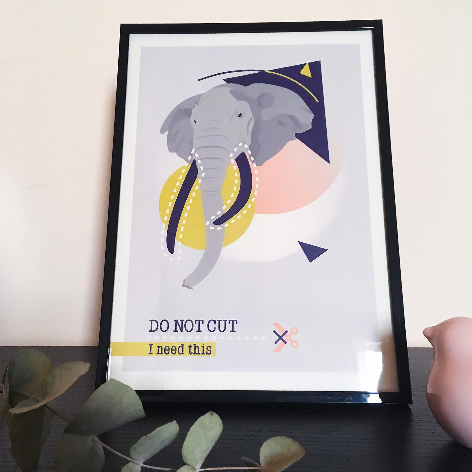 Do Not Cut – Affiche A4 Éléphant