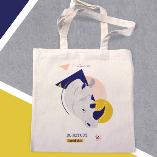 Do Not Cut – Tote Bag Rhino Coton Bio épais