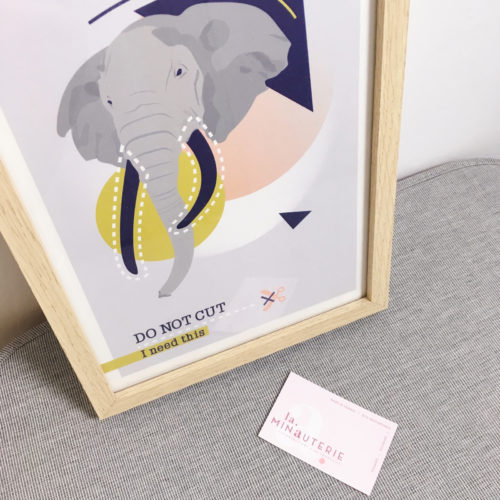Do Not Cut – Affiche A4 Éléphant