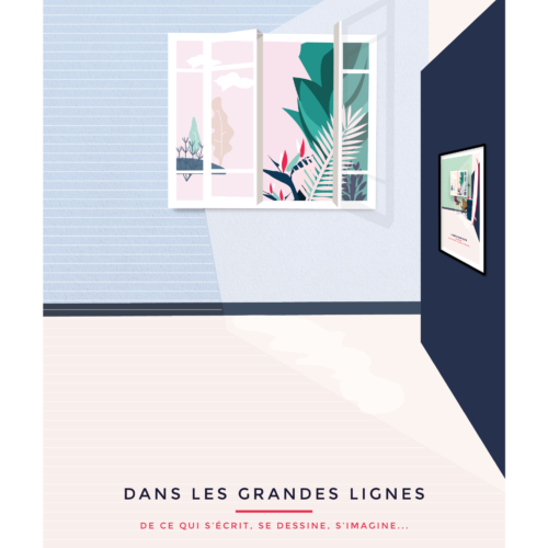 Couverture ” Dans les grandes lignes “+ élastique de maintien + vis de reliure x2