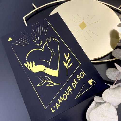 Amour de soi – Sérigraphie ” carte de Tarot” numérotée