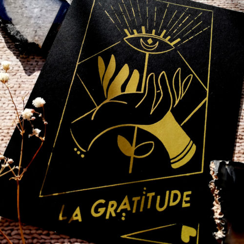 Gratitude – Sérigraphie ” carte de Tarot” numérotée