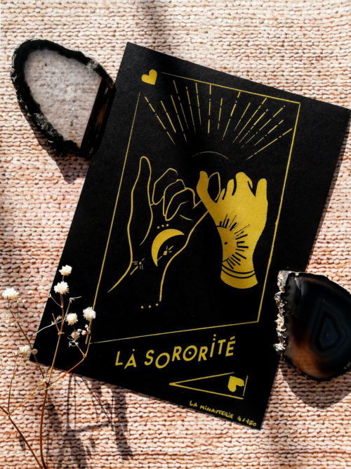 Sororité – Sérigraphie ” carte de Tarot” numérotée